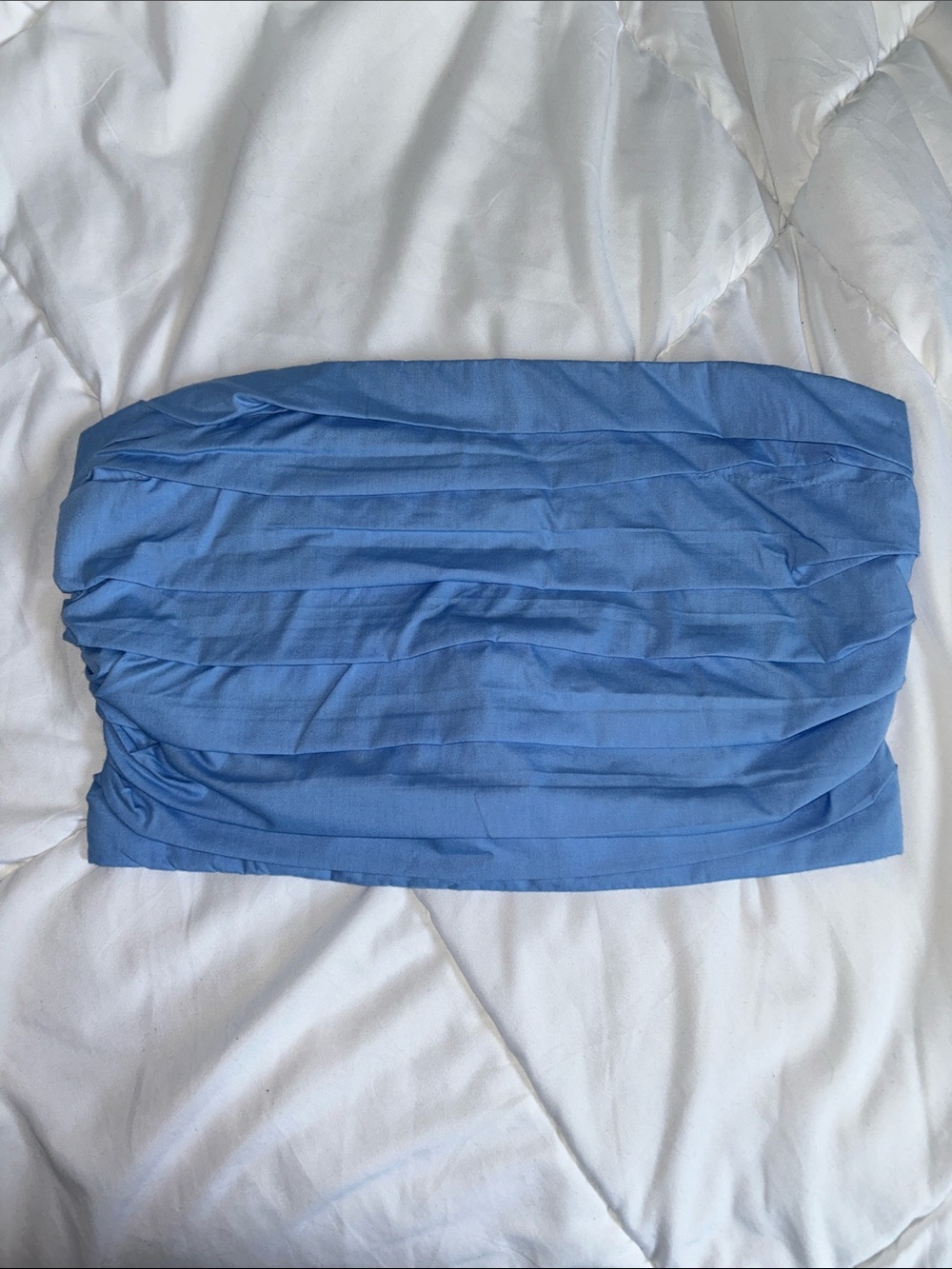 Abercrombie & Fitch Powder Blue Smocked Bandeau